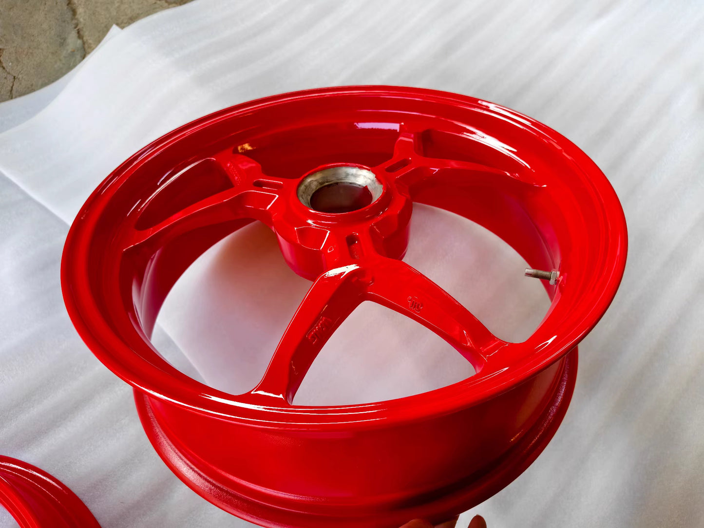 Front & Rear Wheel Rim Set - DUCATI Supersport 950 / 939S | Professionally Refurbished Gloss Red OEM