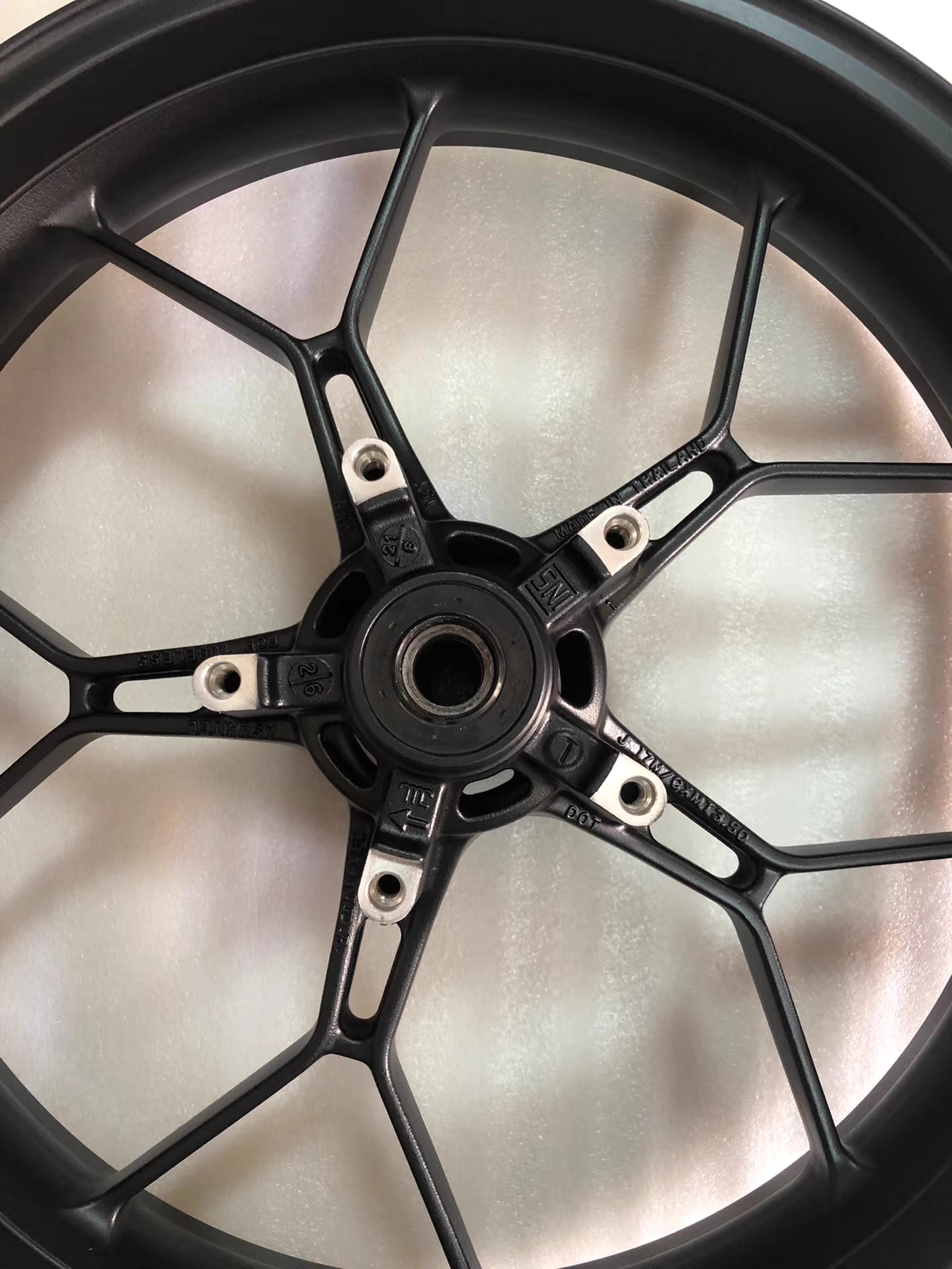 Refurbished OEM Honda CBR650R CB650R Front Wheel 2021-2025 - Mat Black w/ Bearings