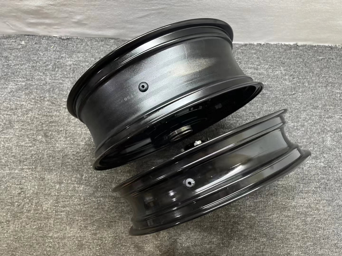 Front & Rear Wheel Rim Set - Kawasaki Ninja ZX-6R / 636 (2009-2024) | Refurbished Black OEM