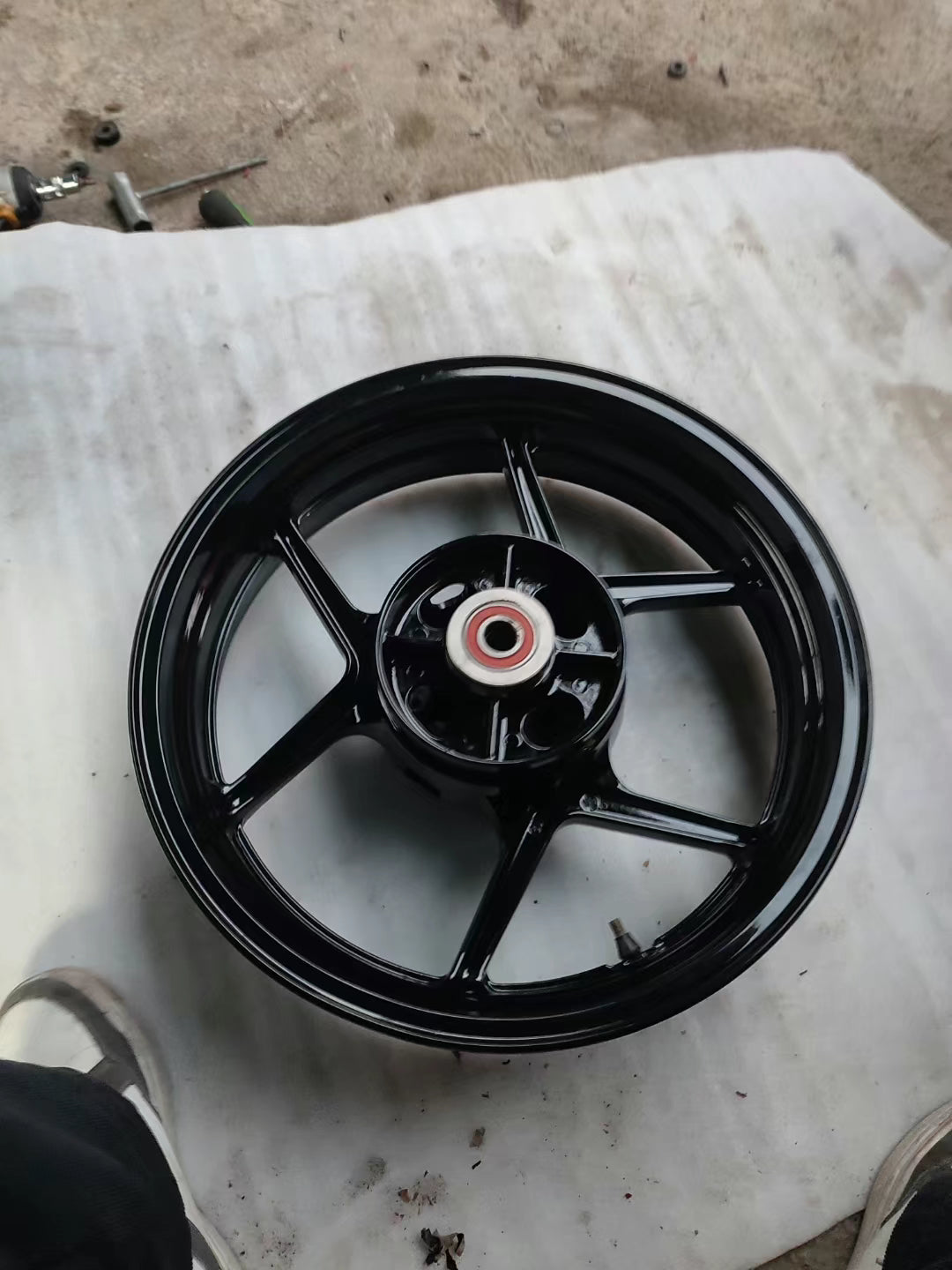 Premium Refurbished OEM Kawasaki Z1000 Rear Wheel Rim - Gloss Black | 2014-2019 Fit