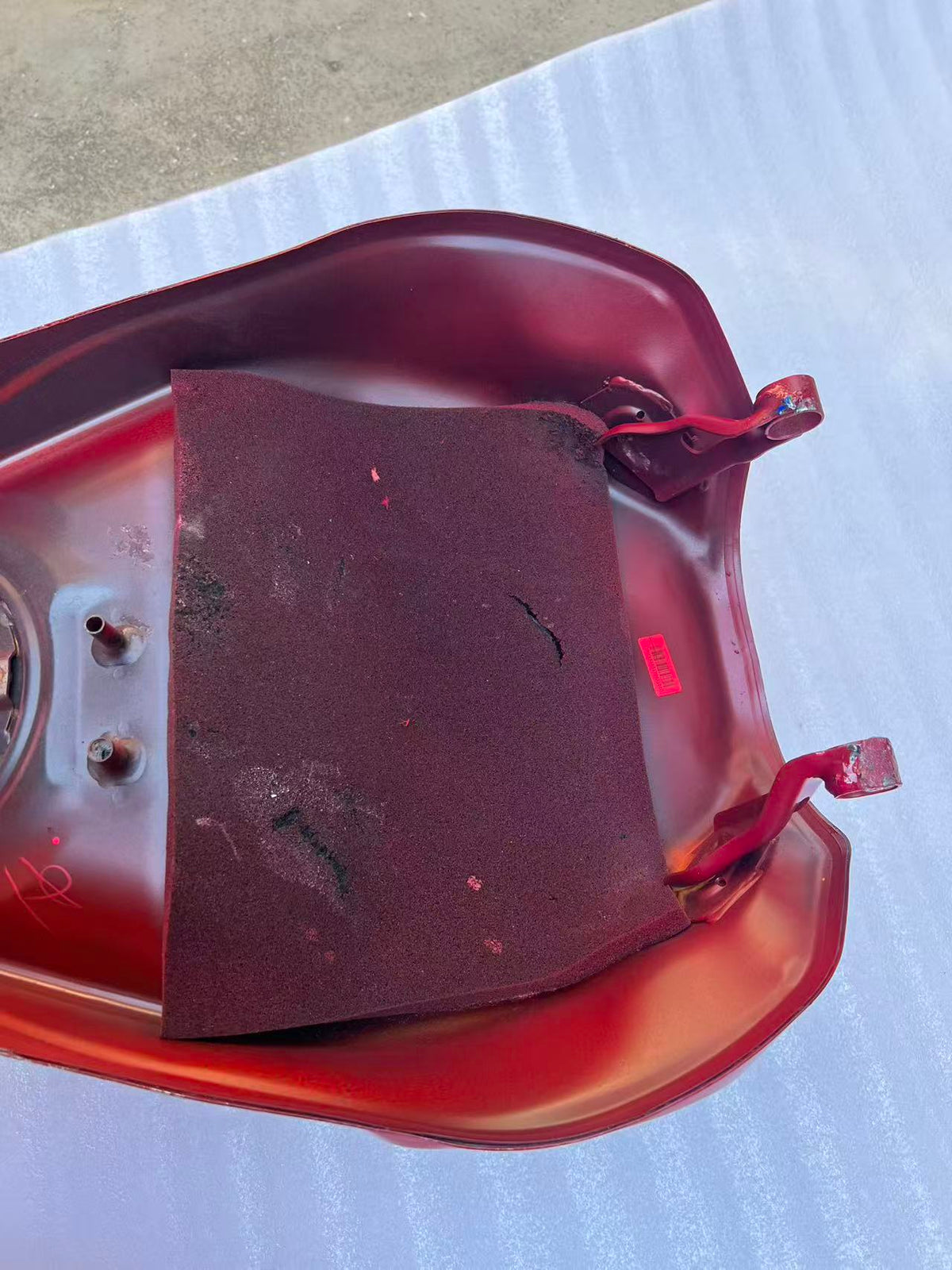Honda CBR 650R 2019-2025 fuel tank, angled front-right view showing overall shape and condition