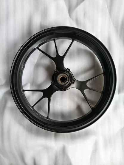 Ducati Panigale V4 Streetfighter Front Wheel OEM 50122341AA Used Repainted Gloss Black – full view