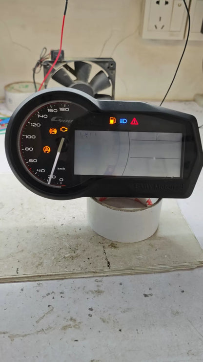 BMW C 400 GT instrument cluster, front view showing digital display and gauge face, good used condition
