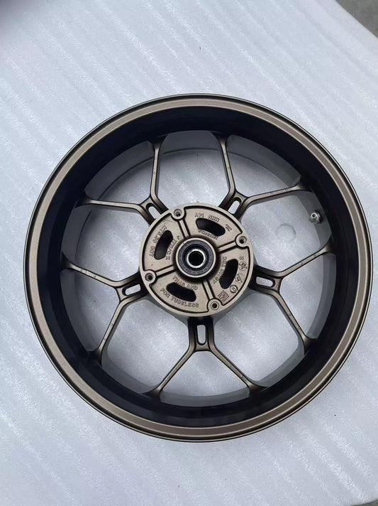 Rear rim for Honda CBR 650R 2019-2023, front angle view showing spoke pattern and hub detail, used condition