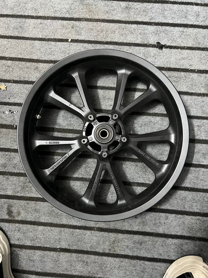 Honda GL1800 Gold Wing 2018-2026 Front Wheel OEM Used Repainted – full wheel view