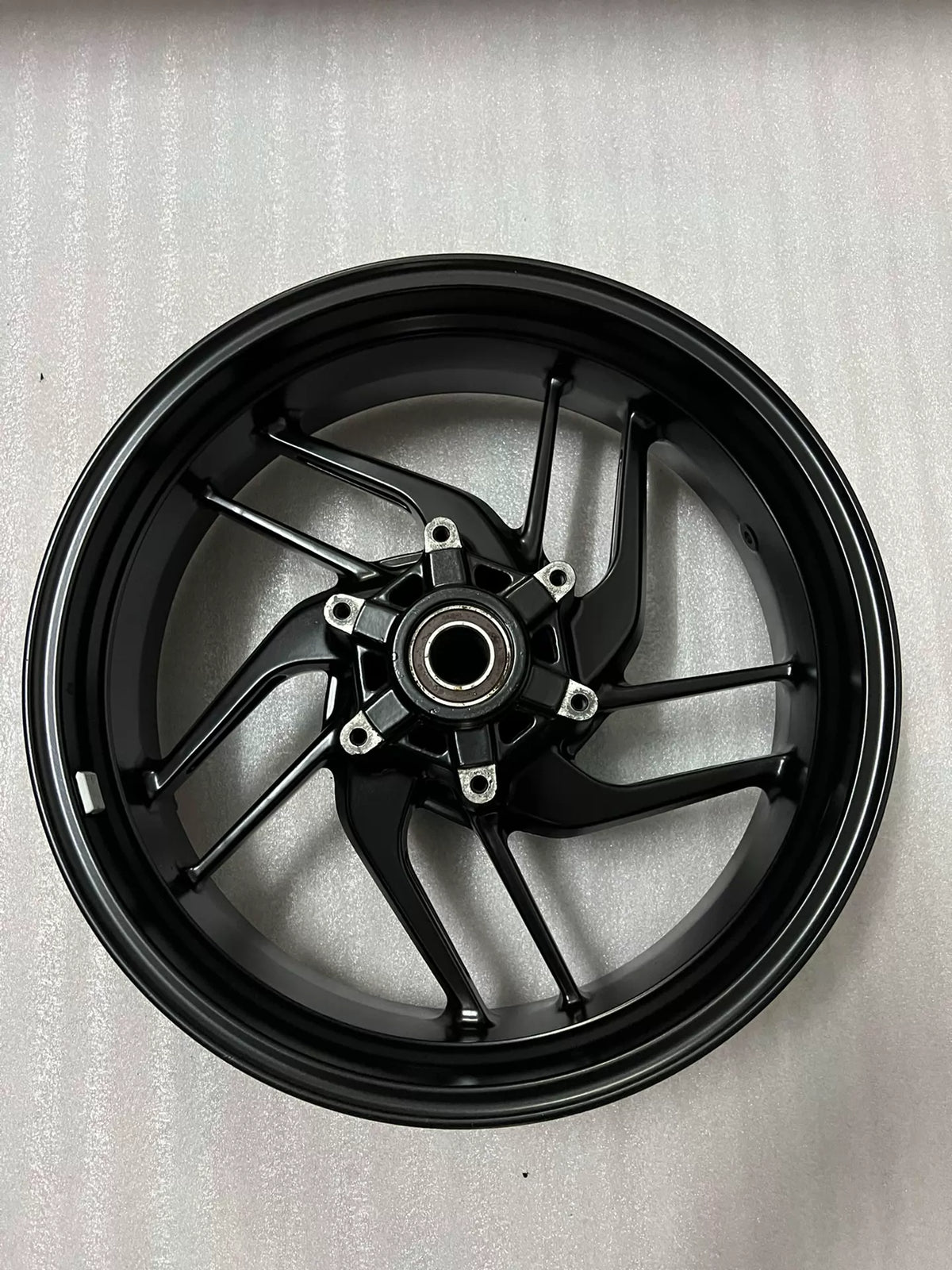 Ducati Monster 821 2014-2020 rear wheel, full front-facing view showing spokes and hub detail