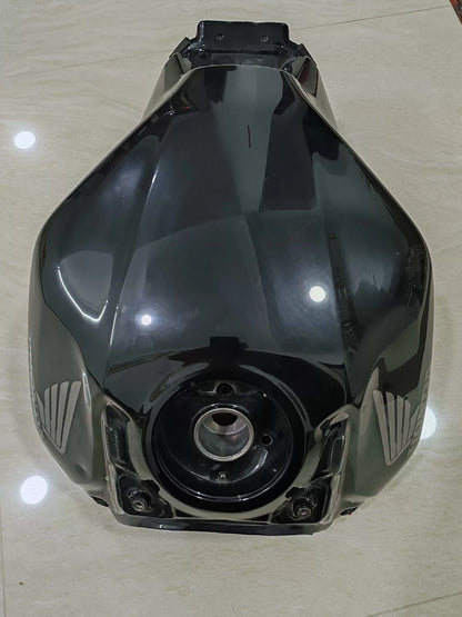 Honda CB650R fuel tank front angle view showing mounting points and filler neck