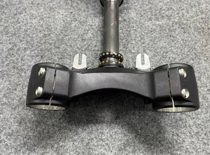 Ducati Monster 821 triple tree clamp set with handlebar bracket, angled view showing stem and clamp detail