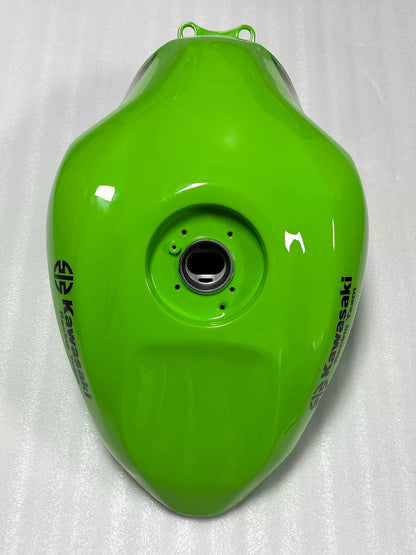 Kawasaki ZX-4RR Fuel Tank OEM 51093-5280-777 Lime Green – color code label close-up
