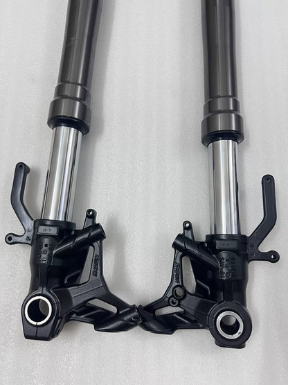 Kawasaki Ninja 1000 SX front fork assembly, angled side view displaying upper tube and axle clamp detail