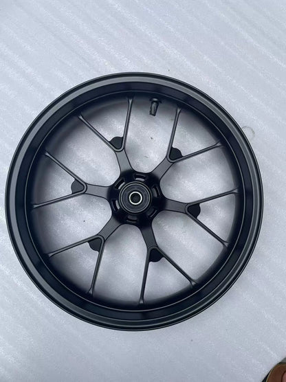 Honda CBR 500R front wheel rim straight, three-quarter view showing rim width and spoke pattern