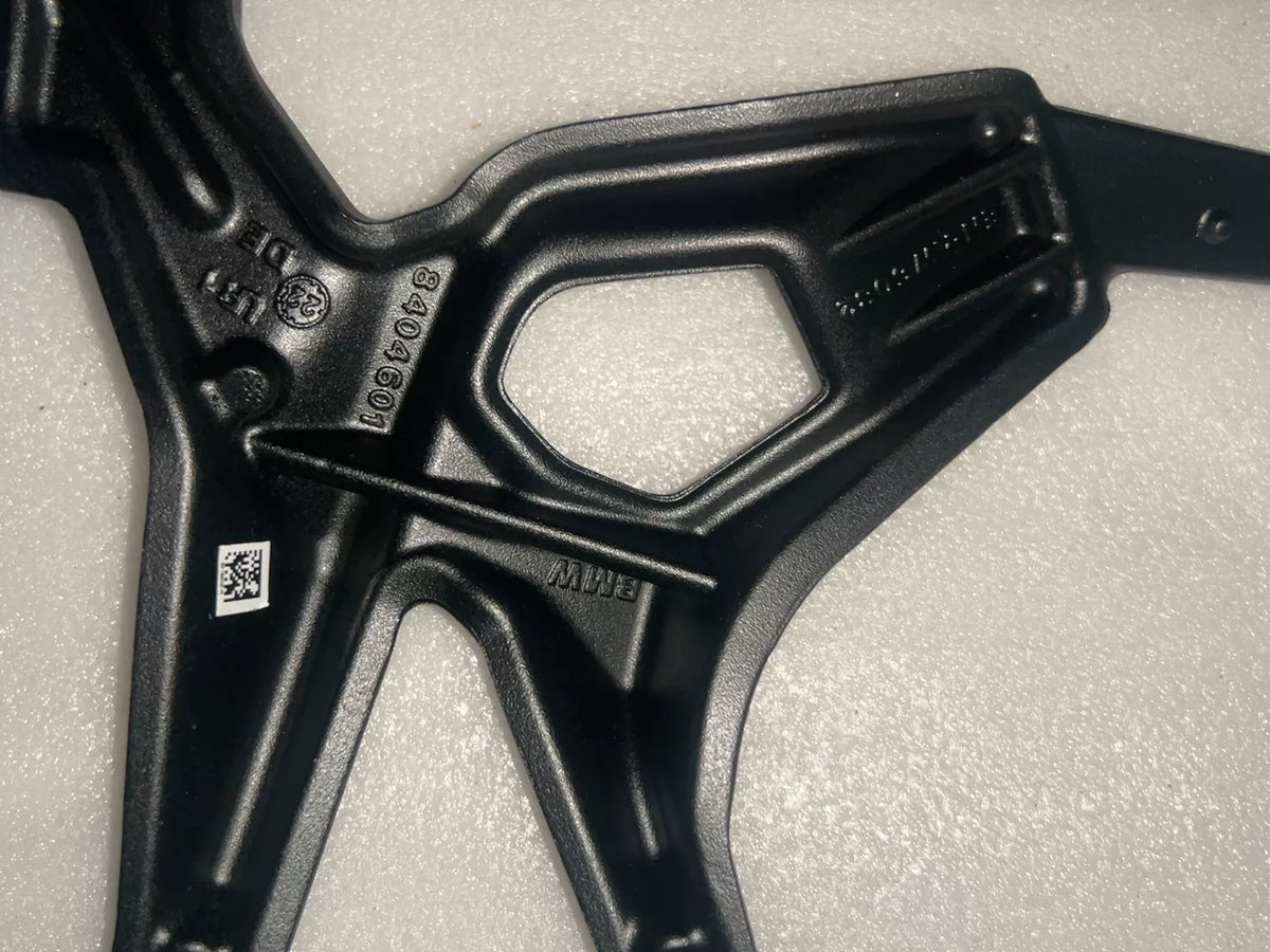 BMW S1000XR footpeg bracket, side profile showing full arm length and CNC-machined finish