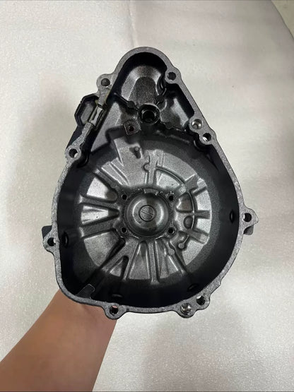 Kawasaki Z900 stator cover, close-up detail of exterior texture and machined edges