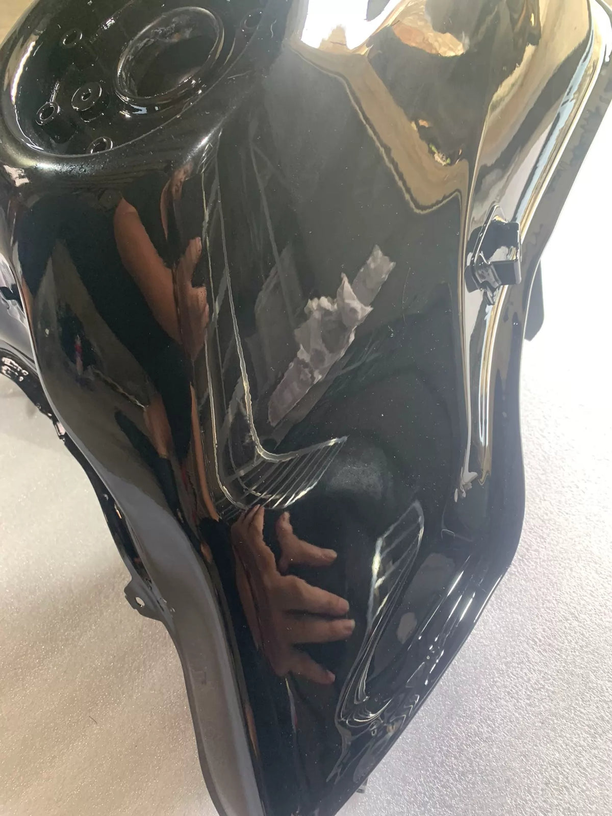 KTM 790 Duke fuel tank left side profile view highlighting shape and surface finish detail