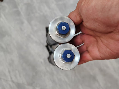 Pair of Honda CBR 600RR fork legs side by side comparison, right and left showing overall condition