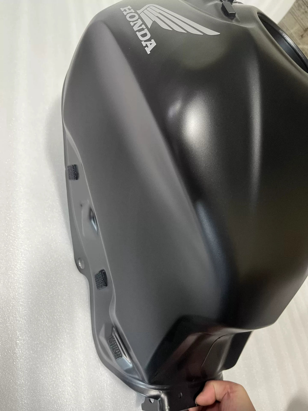 Honda CB650R Fuel Tank OEM 17500-MKY-D50ZL – matte black repaint finish close-up