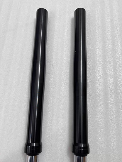 Yamaha YZF-R3 front fork assembly, rear view showing damper tube and spring detail