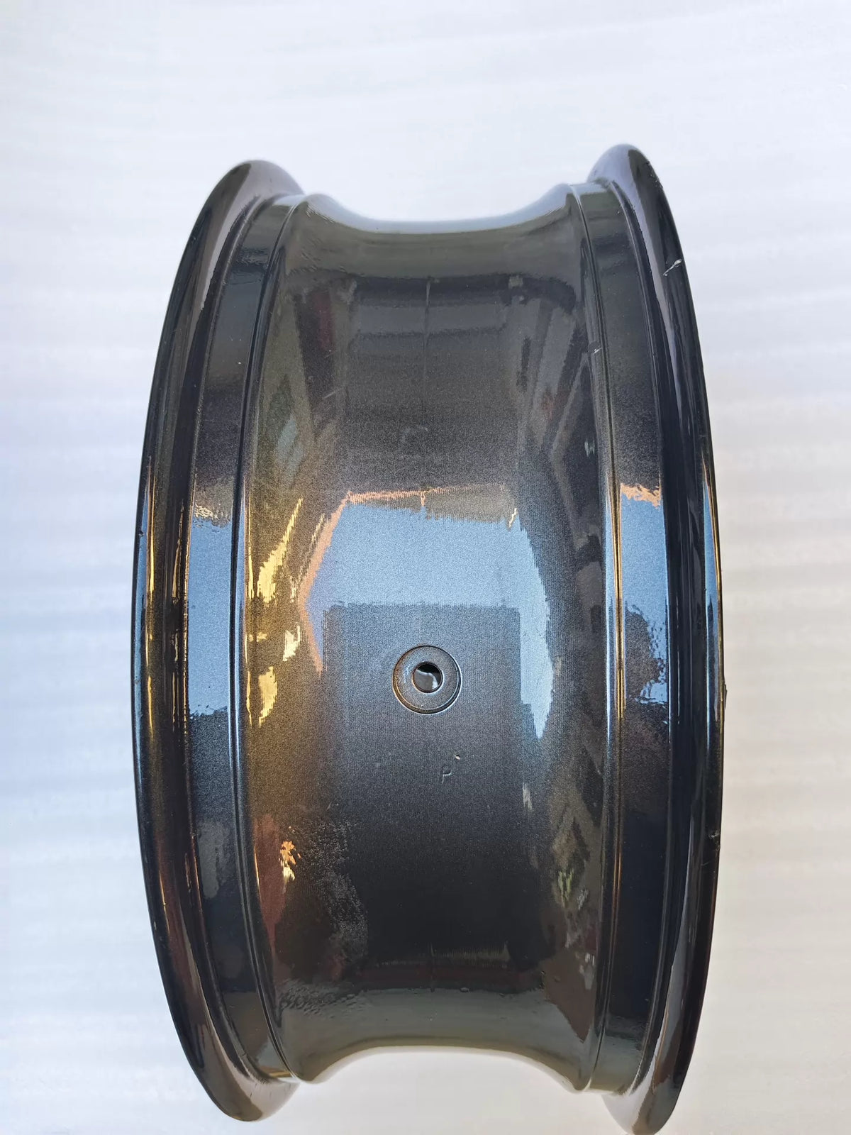 Honda CBR650R rear wheel, spoke pattern and rim detail close-up view