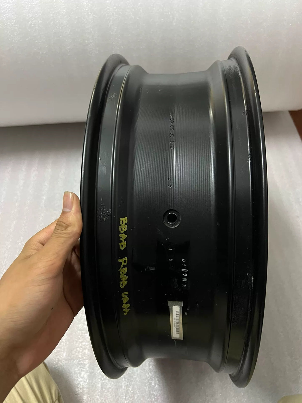 Ducati Monster 821 2014-2020 rear wheel, reverse side view showing sprocket carrier and hub