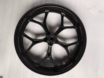 Black front wheel Honda NC750X angled view highlighting rim finish and spoke structure