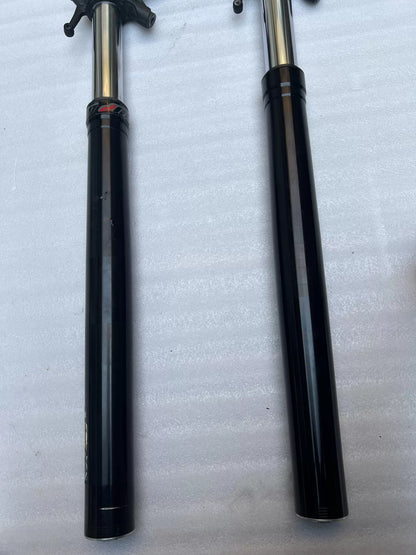 KTM 790 Duke front fork straight tube, close-up of lower end showing bore and edge finish
