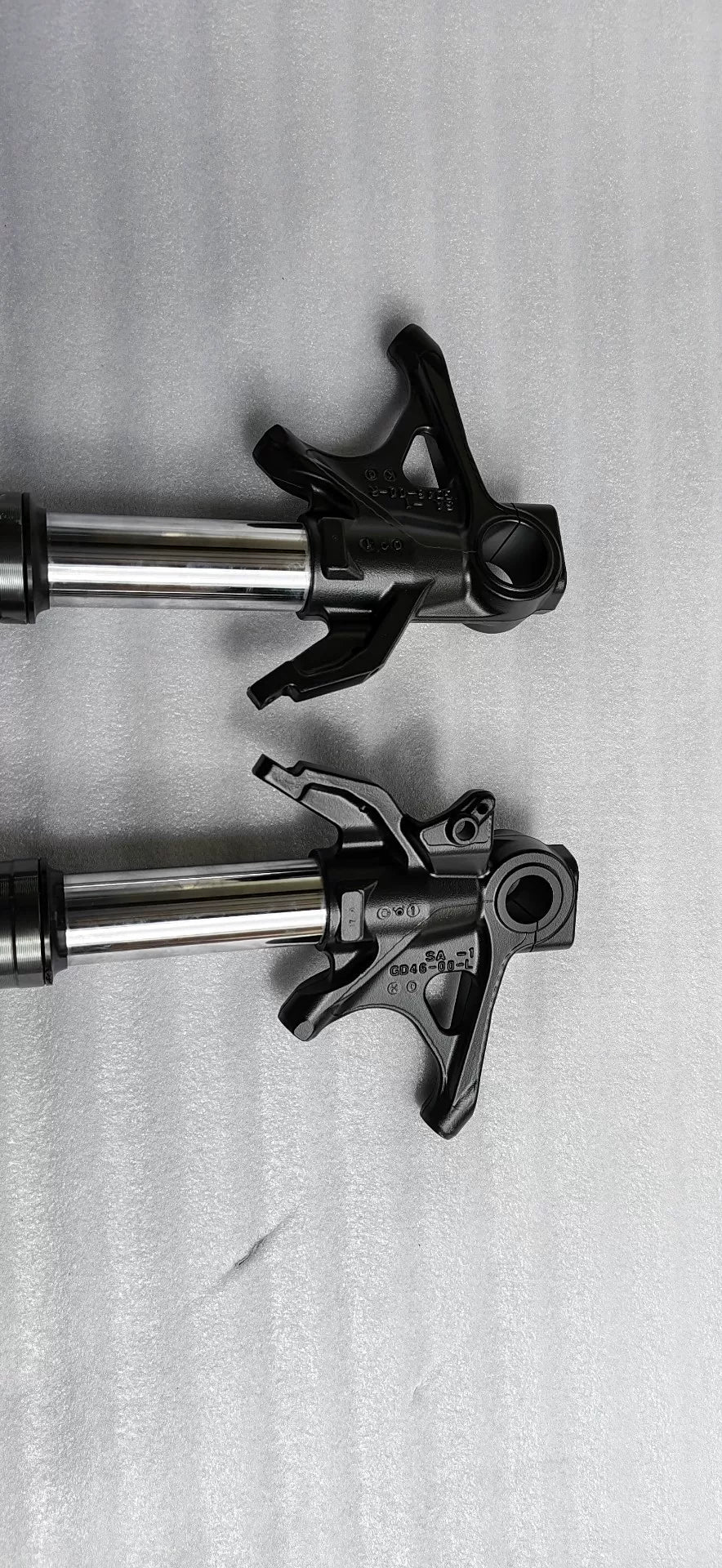 Ducati Panigale V2 front fork, close-up of compression damping adjuster at top cap