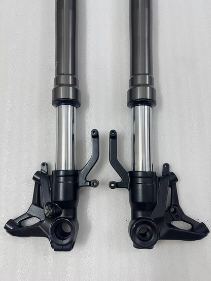 Kawasaki Ninja 1000 SX fork assembly side profile highlighting triple clamp mount area and tube length