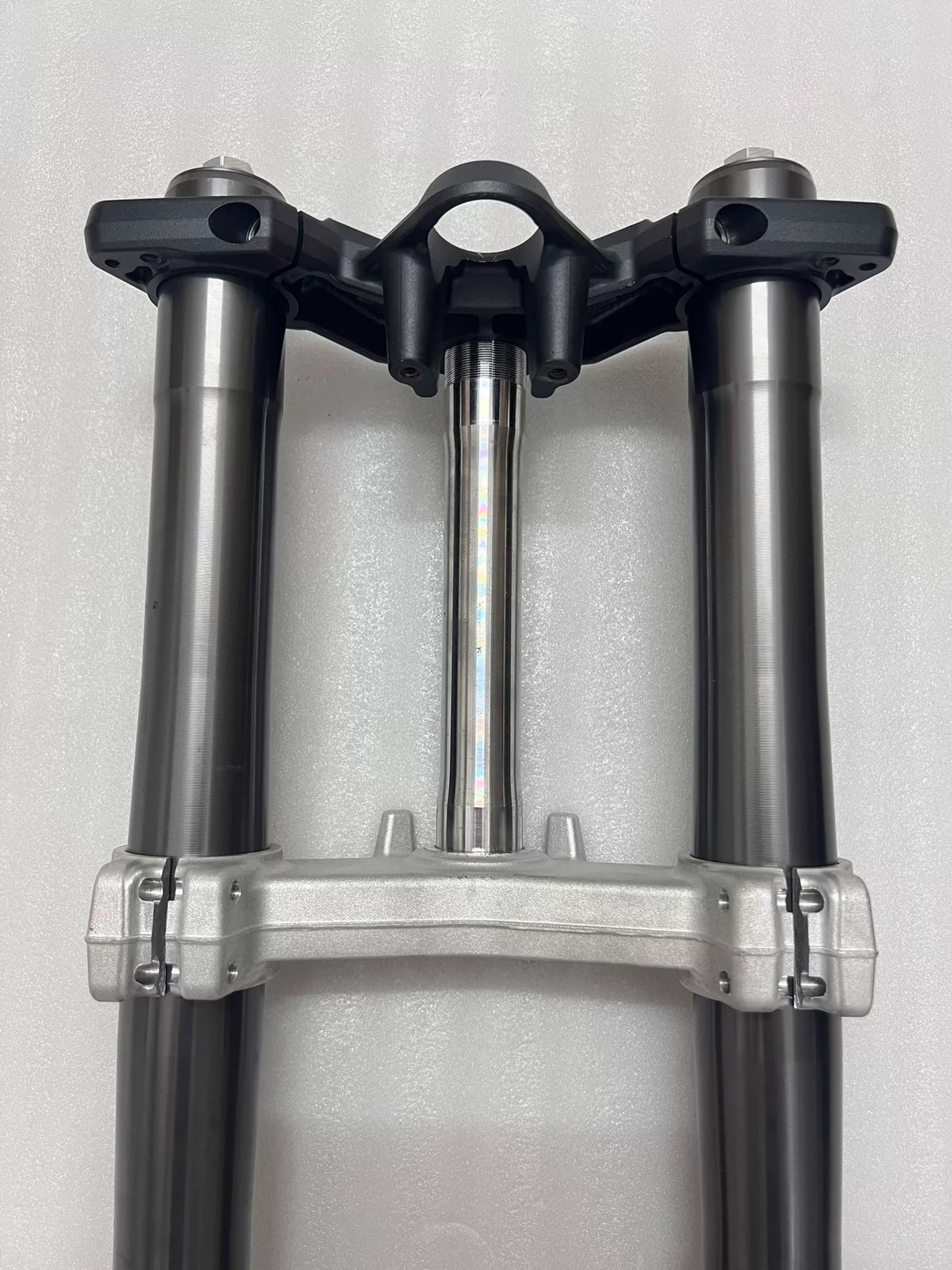 Fork tube and seal area close-up, Kawasaki Ninja 1000SX front suspension assembly detail