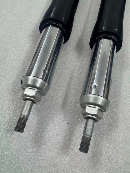 BMW R1200GS fork rods pair, slightly angled 3/4 view highlighting length and chrome surface