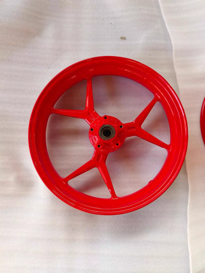 Front & Rear Wheel Rim Set - DUCATI Supersport 950 / 939S | Professionally Refurbished Gloss Red OEM