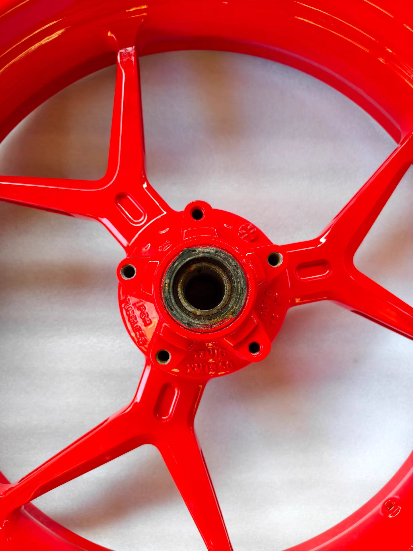 Front & Rear Wheel Rim Set - DUCATI Supersport 950 / 939S | Professionally Refurbished Gloss Red OEM