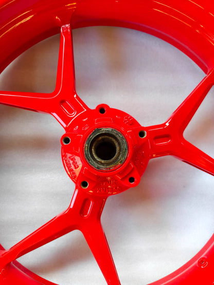 Front & Rear Wheel Rim Set - DUCATI Supersport 950 / 939S | Professionally Refurbished Gloss Red OEM