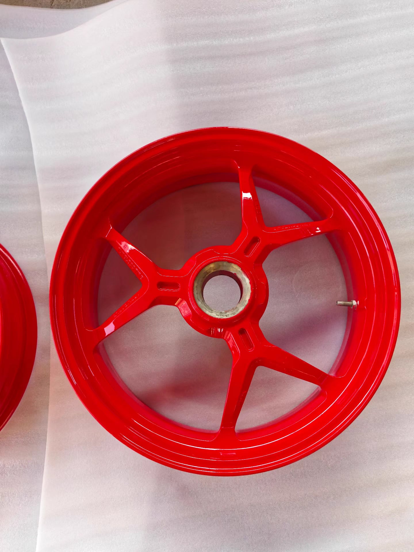 Front & Rear Wheel Rim Set - DUCATI Supersport 950 / 939S | Professionally Refurbished Gloss Red OEM