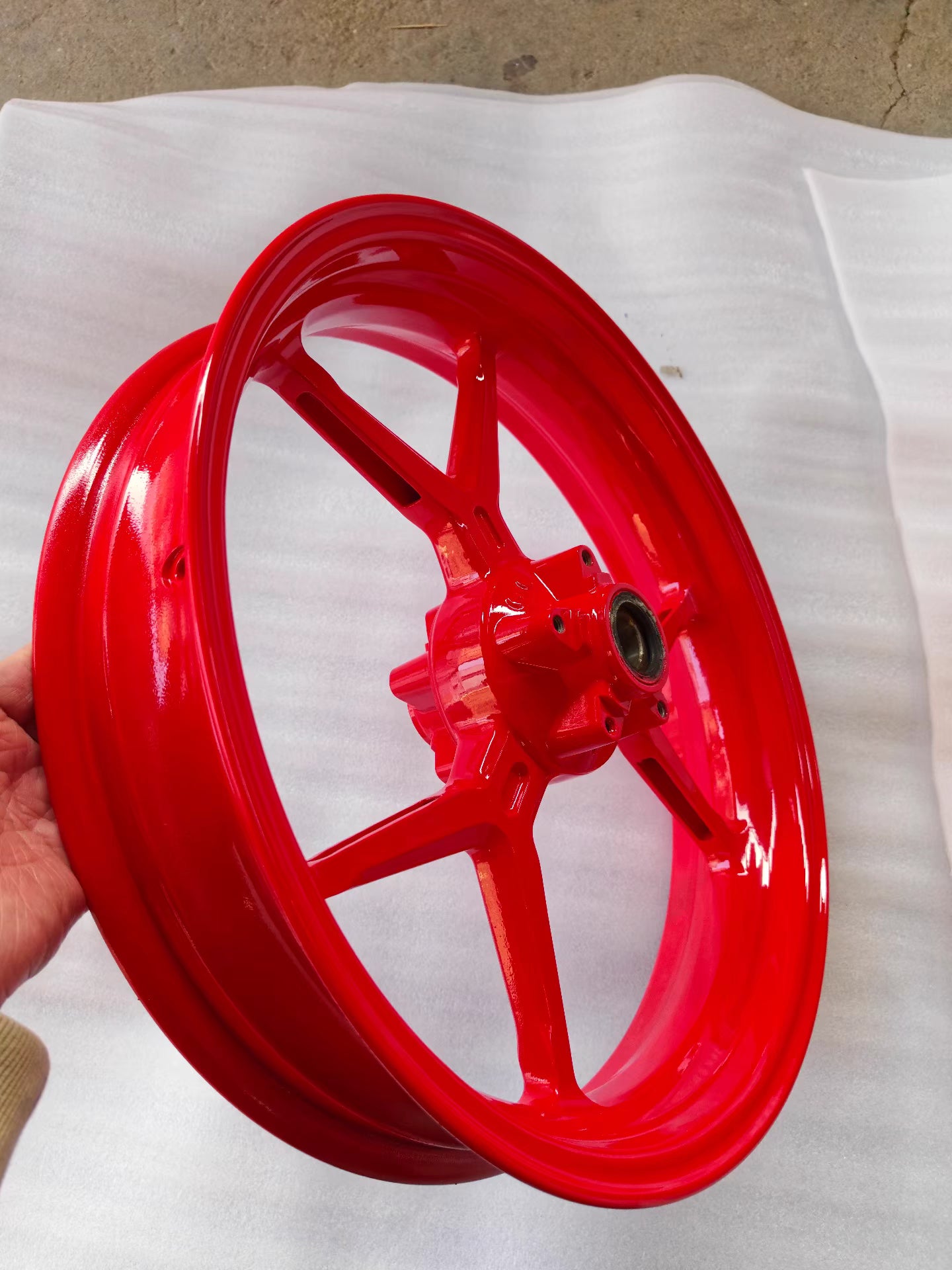 Front & Rear Wheel Rim Set - DUCATI Supersport 950 / 939S | Professionally Refurbished Gloss Red OEM