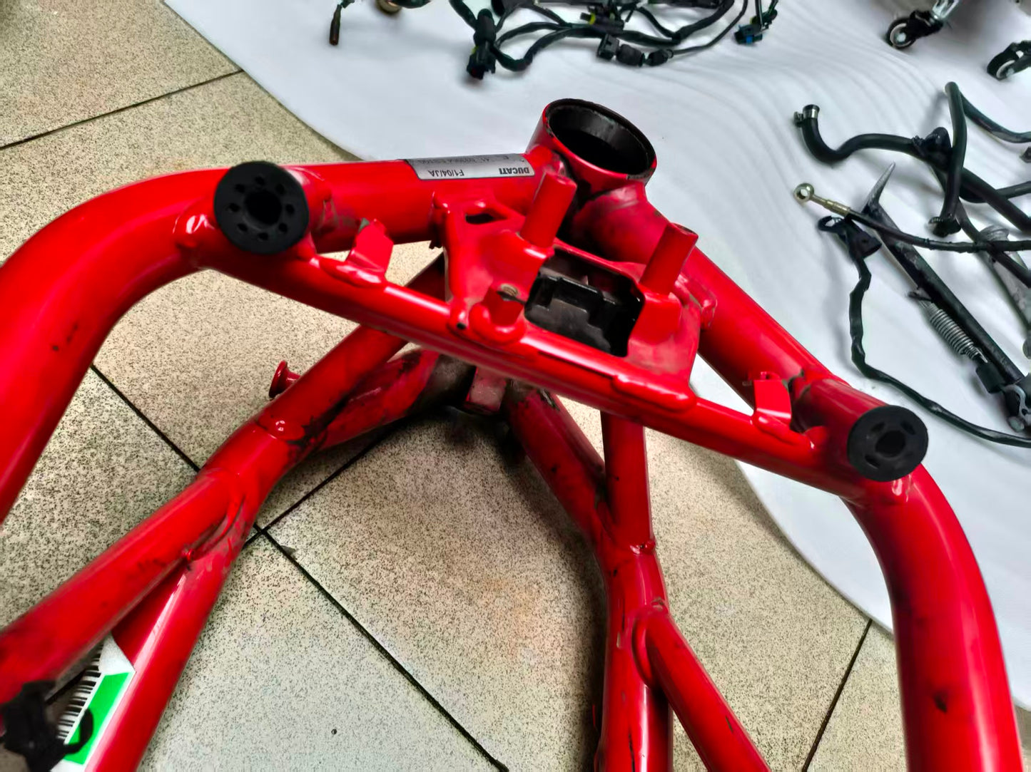 Genuine OEM Ducati Streetfighter 848 Frame - Racing Red | Straight & Clean