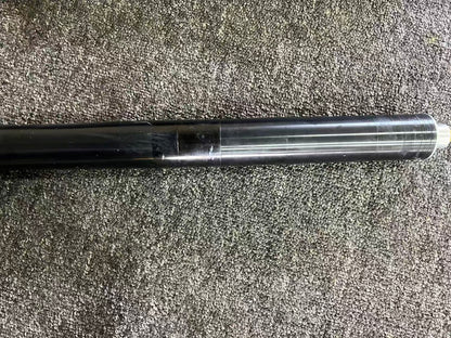 Yamaha YZF-R6 08-16 fork chrome stanchion close-up beside black axle bracket, minor surface scratches