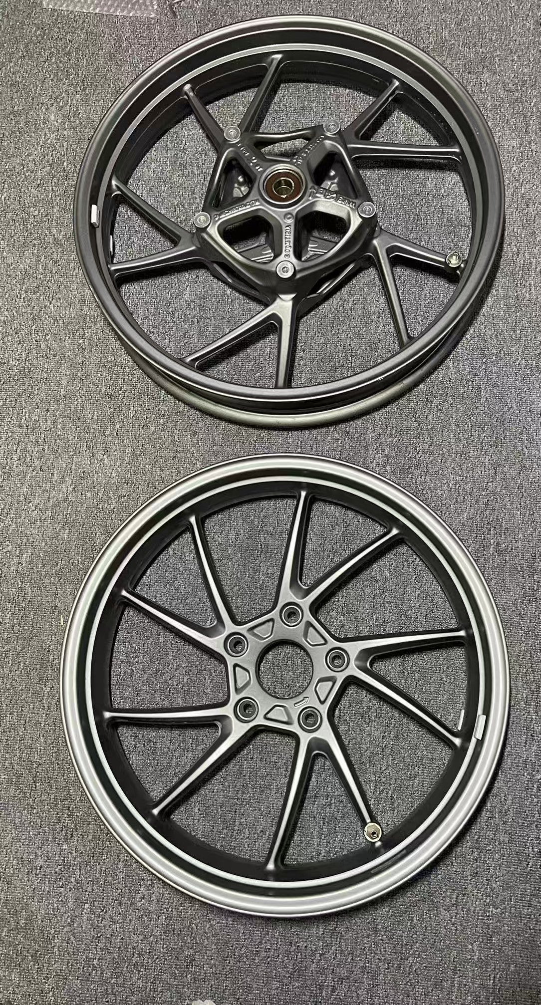Front & Rear Wheel Rim Set - BMW R1200GS LC (2013-2018) | Refurbished Matte Silver OEM