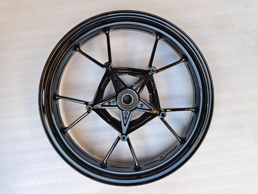 Genuine OEM Cast Front Wheel Rim (17 x 3.50) - BMW S1000RR (2008-2018) / S1000R (2013-2016) | Straight & Repainted Black #36318548897