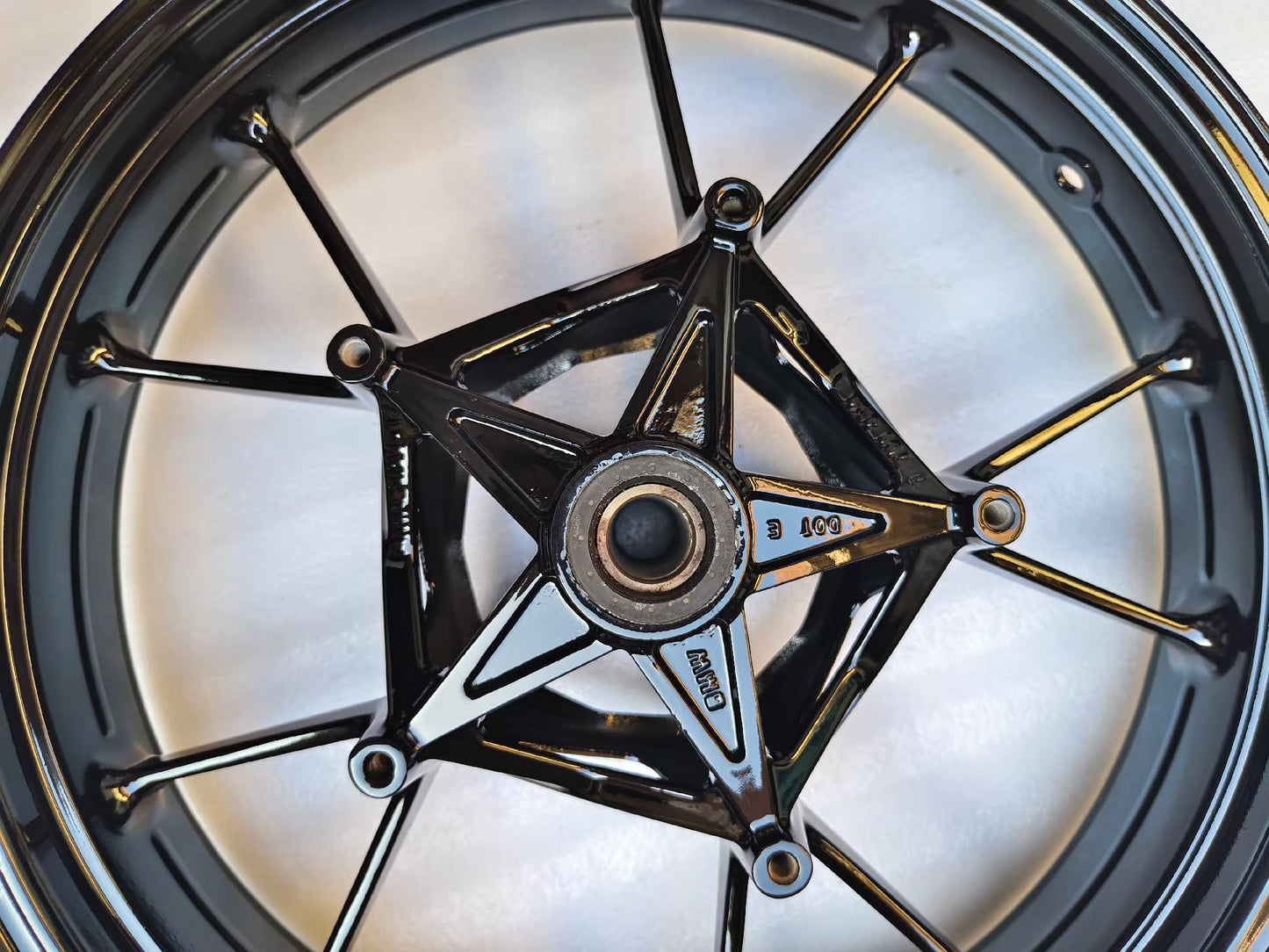 Genuine OEM Cast Front Wheel Rim (17 x 3.50) - BMW S1000RR (2008-2018) / S1000R (2013-2016) | Straight & Repainted Black #36318548897