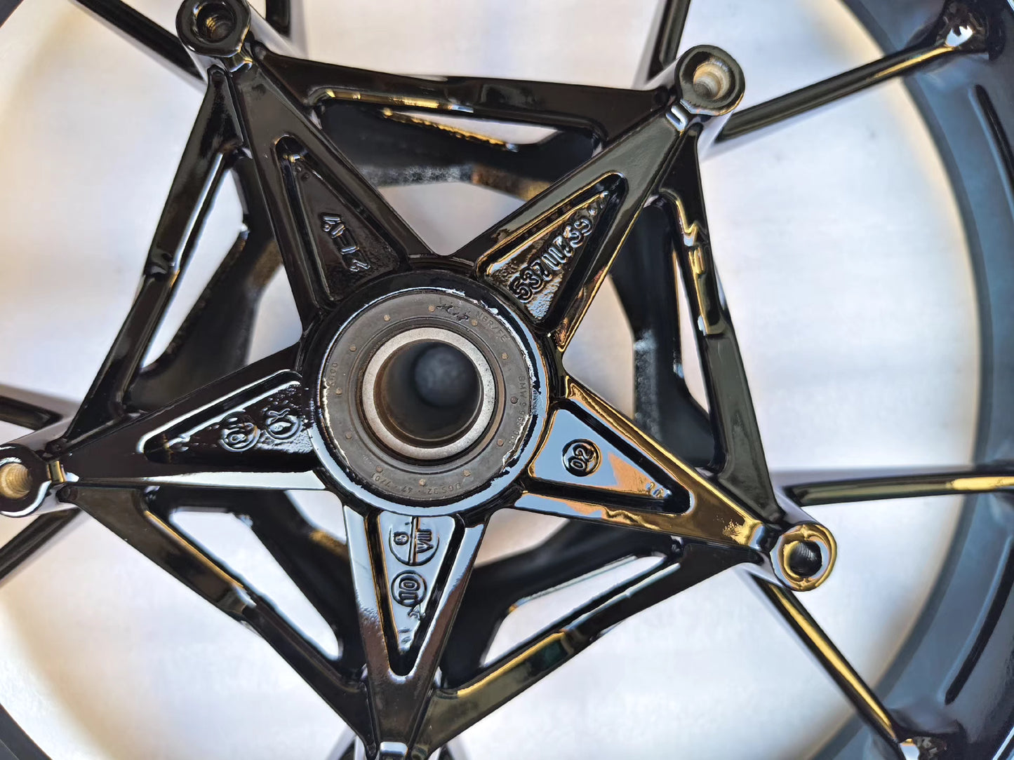 Genuine OEM Cast Front Wheel Rim (17 x 3.50) - BMW S1000RR (2008-2018) / S1000R (2013-2016) | Straight & Repainted Black #36318548897