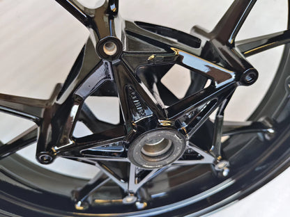 Genuine OEM Cast Front Wheel Rim (17 x 3.50) - BMW S1000RR (2008-2018) / S1000R (2013-2016) | Straight & Repainted Black #36318548897