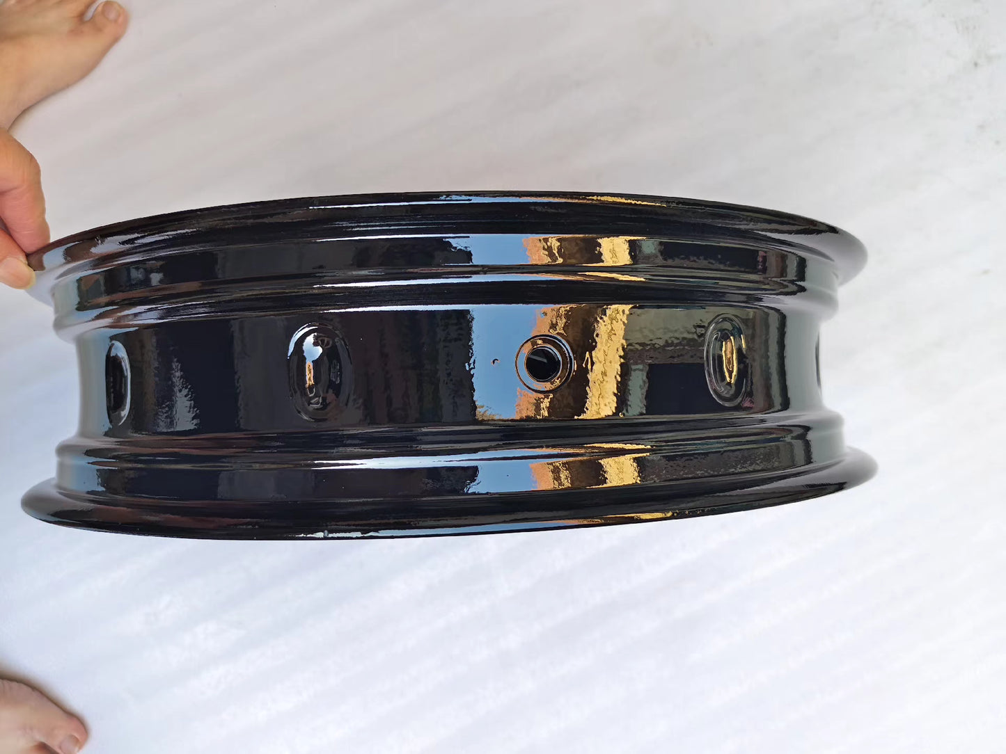 Genuine OEM Cast Front Wheel Rim (17 x 3.50) - BMW S1000RR (2008-2018) / S1000R (2013-2016) | Straight & Repainted Black #36318548897