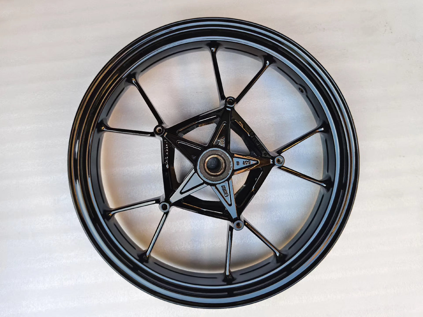 Genuine OEM Cast Front Wheel Rim (17 x 3.50) - BMW S1000RR (2008-2018) / S1000R (2013-2016) | Straight & Repainted Black #36318548897