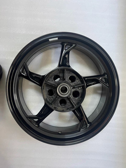 Genuine OEM Cast Rear Wheel Rim (17 x 6.00) - BMW S1000RR (2008-2018) / S1000R (2013-2016) | Straight & Professionally Repainted Black #36318548895