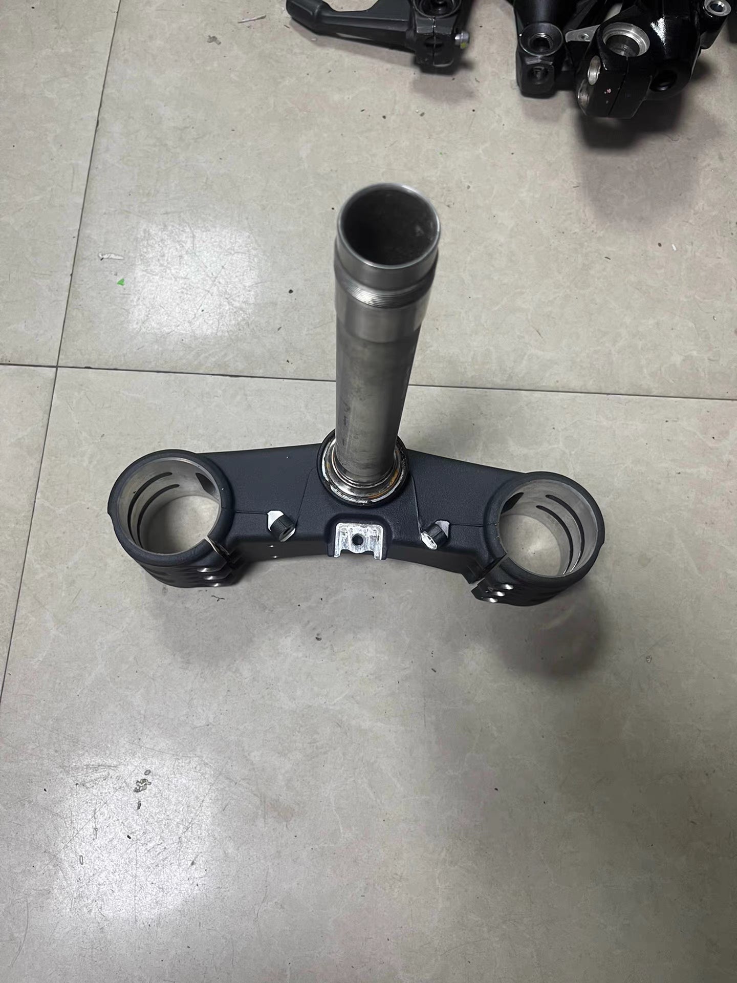 Used OEM Ducati Panigale V2 Lower Triple Clamp + Steering Stem 2020-2025