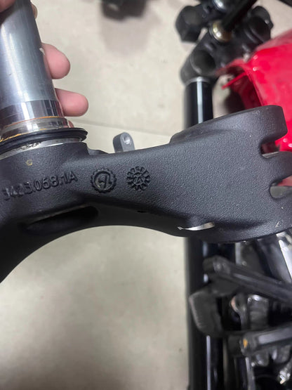 Used OEM Ducati Panigale V2 Lower Triple Clamp + Steering Stem 2020-2025