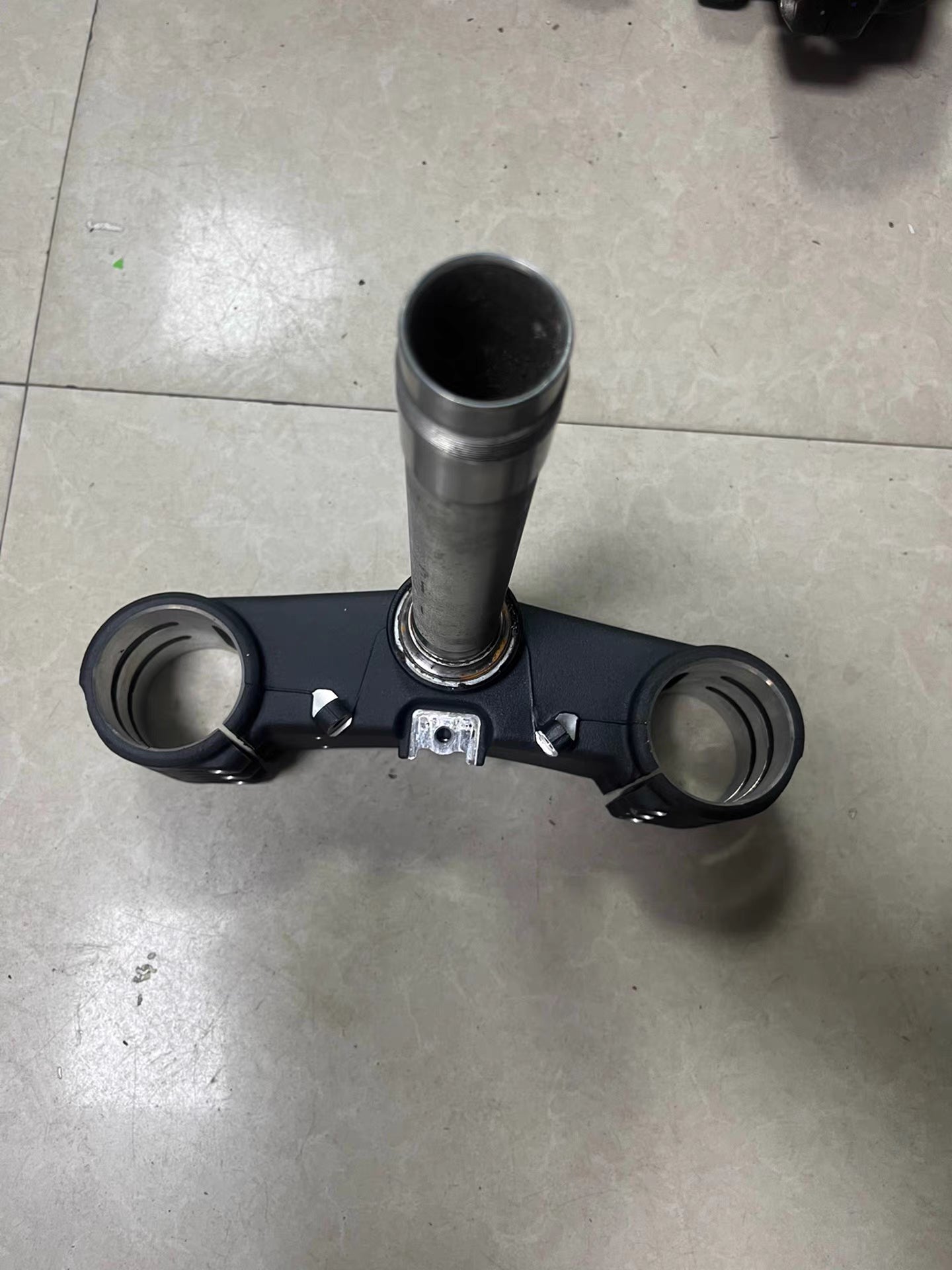 Used OEM Ducati Panigale V2 Lower Triple Clamp + Steering Stem 2020-2025