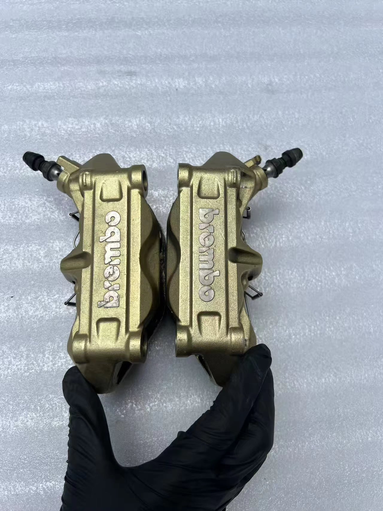 Genuine Brembo Front Brake Calipers Set (2009-2014) - BMW S1000RR S1000R | 100mm Radial