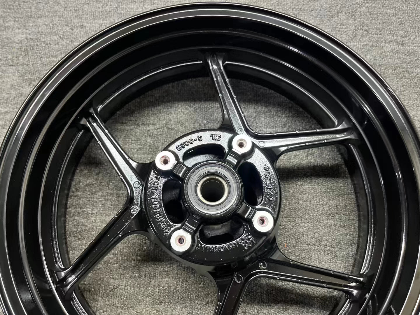 Front & Rear Wheel Rim Set - Kawasaki Ninja ZX-6R / 636 (2009-2024) | Refurbished Black OEM