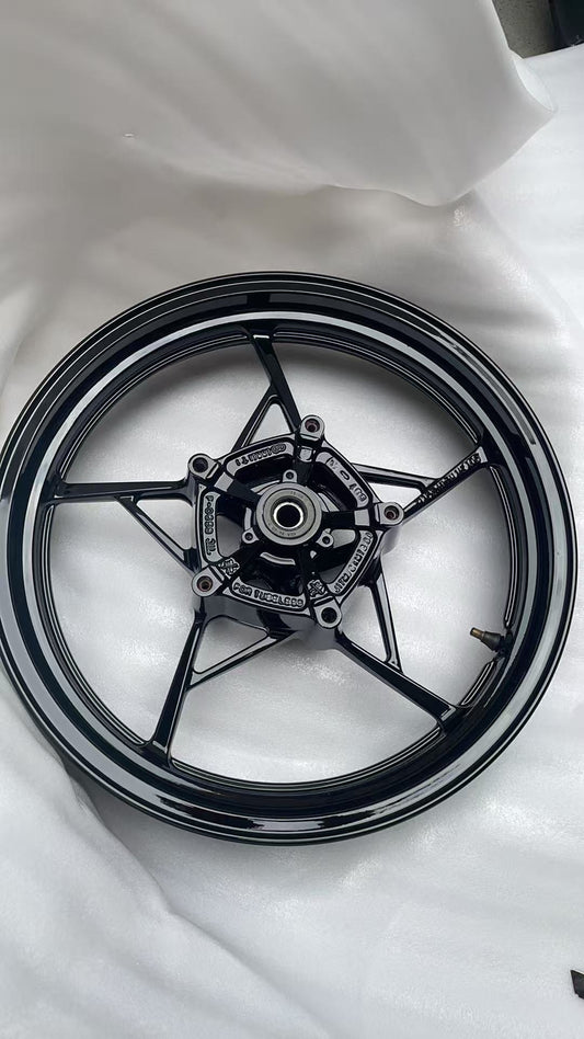 Refurbished OEM Kawasaki Ninja 400 Z400 Front Wheel 2018-2024 | Gloss Black Recoat